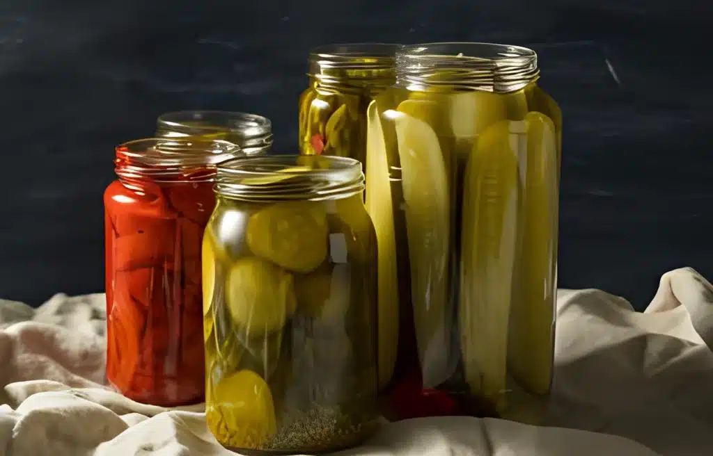 Annie's homemade sweet Amish pickles in a jar, showcasing the perfect blend of sweetness and crunch.