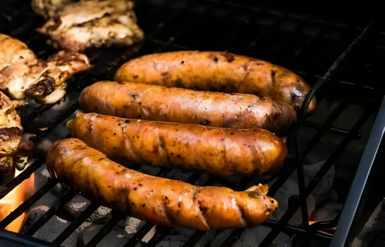 Succulent chicken apple sausage links served with fresh apple slices 🍏🍗