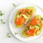 Elegant breakfast table set with salmon dishes, inviting you to a nutritious start