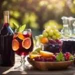 A refreshing glass of summer sangria with fresh fruits